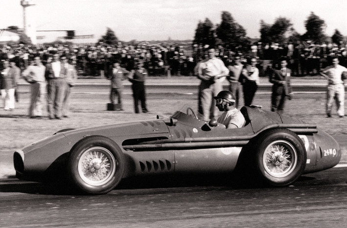 Fangio in a Maserati 250F