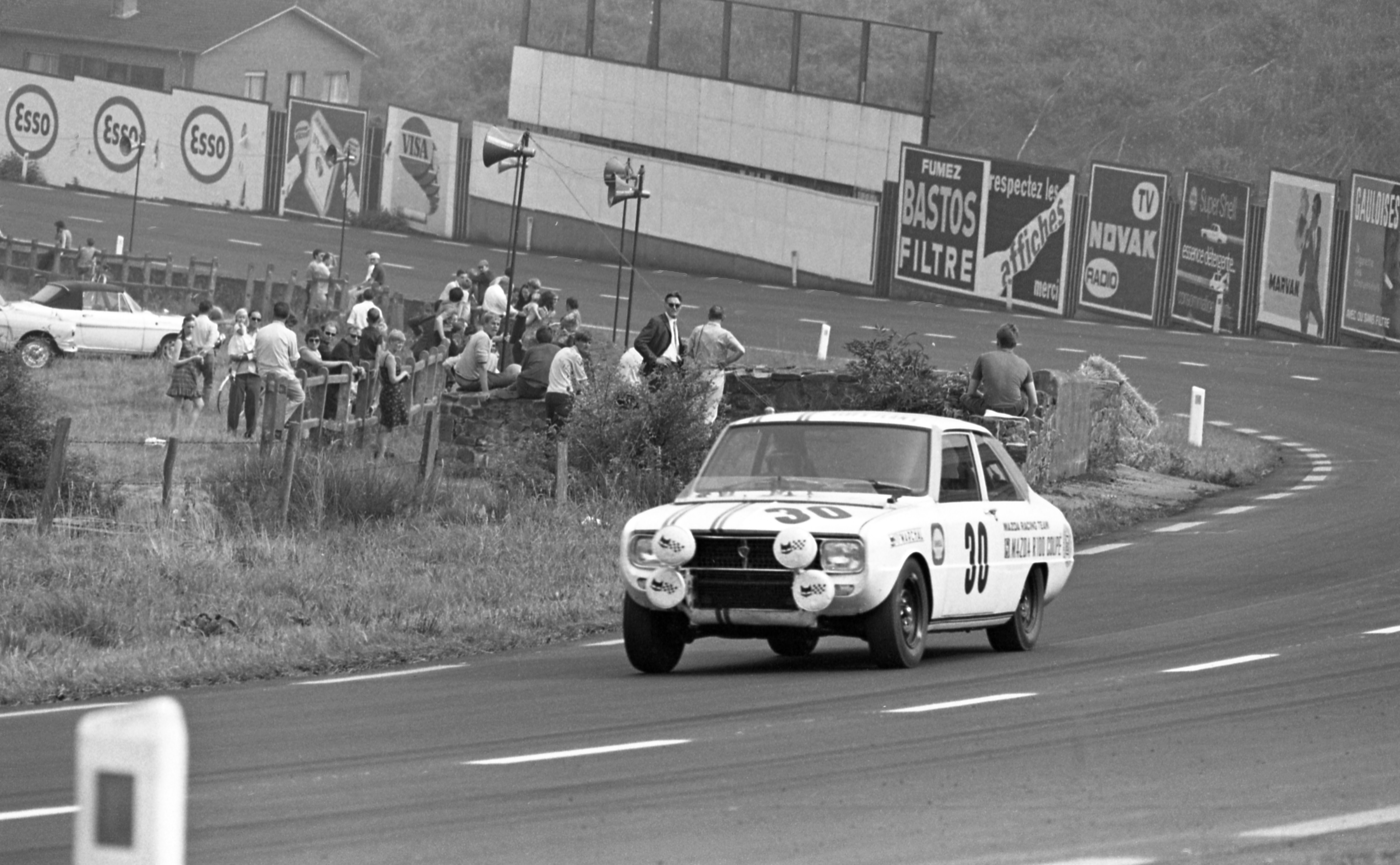 Mazda R100 racing at Spa 1969