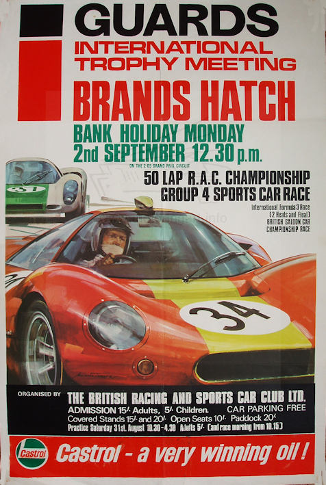 Michael Turner - Brands Hatch 1968 Poster